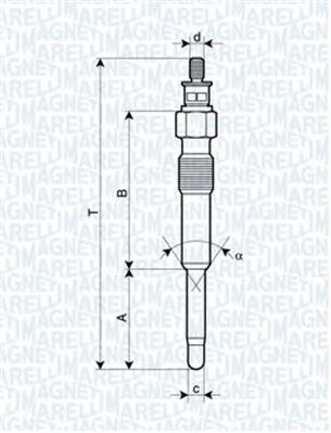 MAGNETI MARELLI 062900007304 -  Свеча накаливания